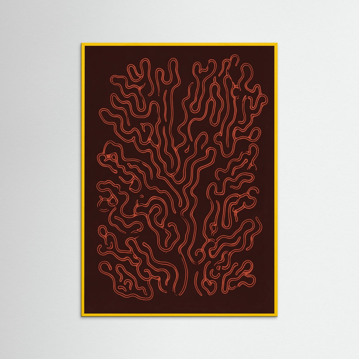 Yellow Wood Crimson Veins