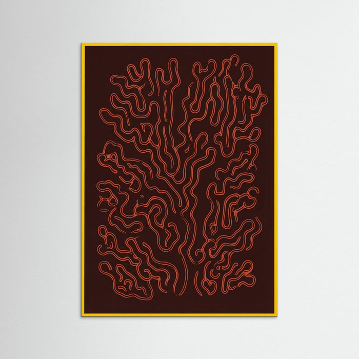 Yellow Wood Crimson Veins