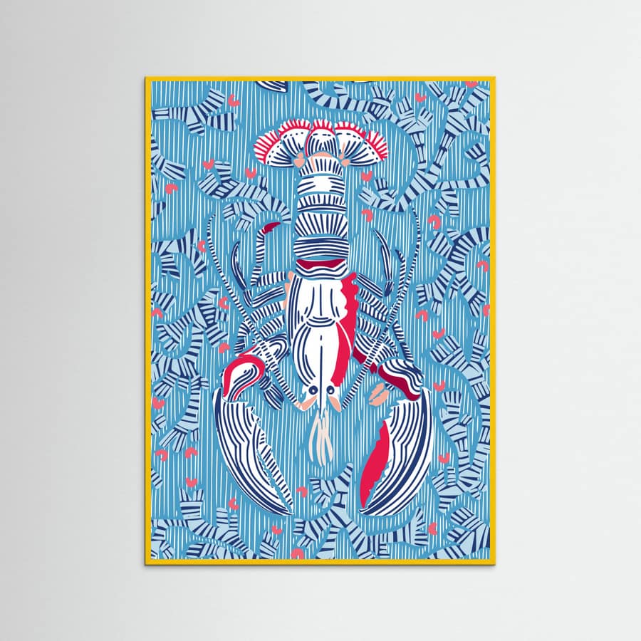 Crustacean Core summer blue Poster – poster and art print