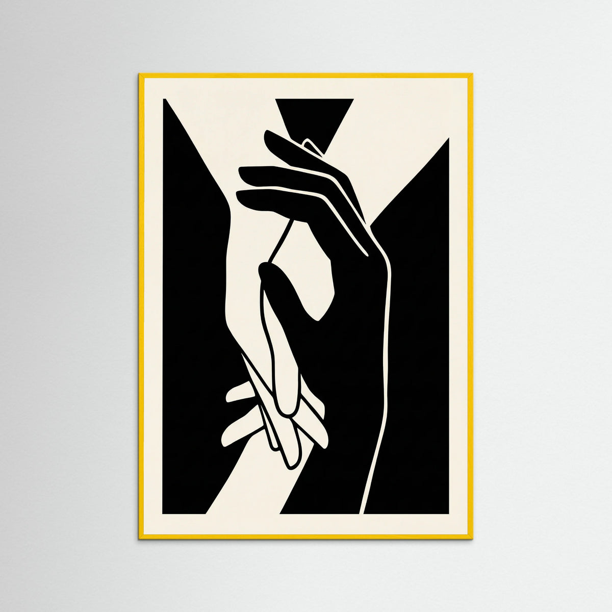 Yellow Wood Cubist Embrace