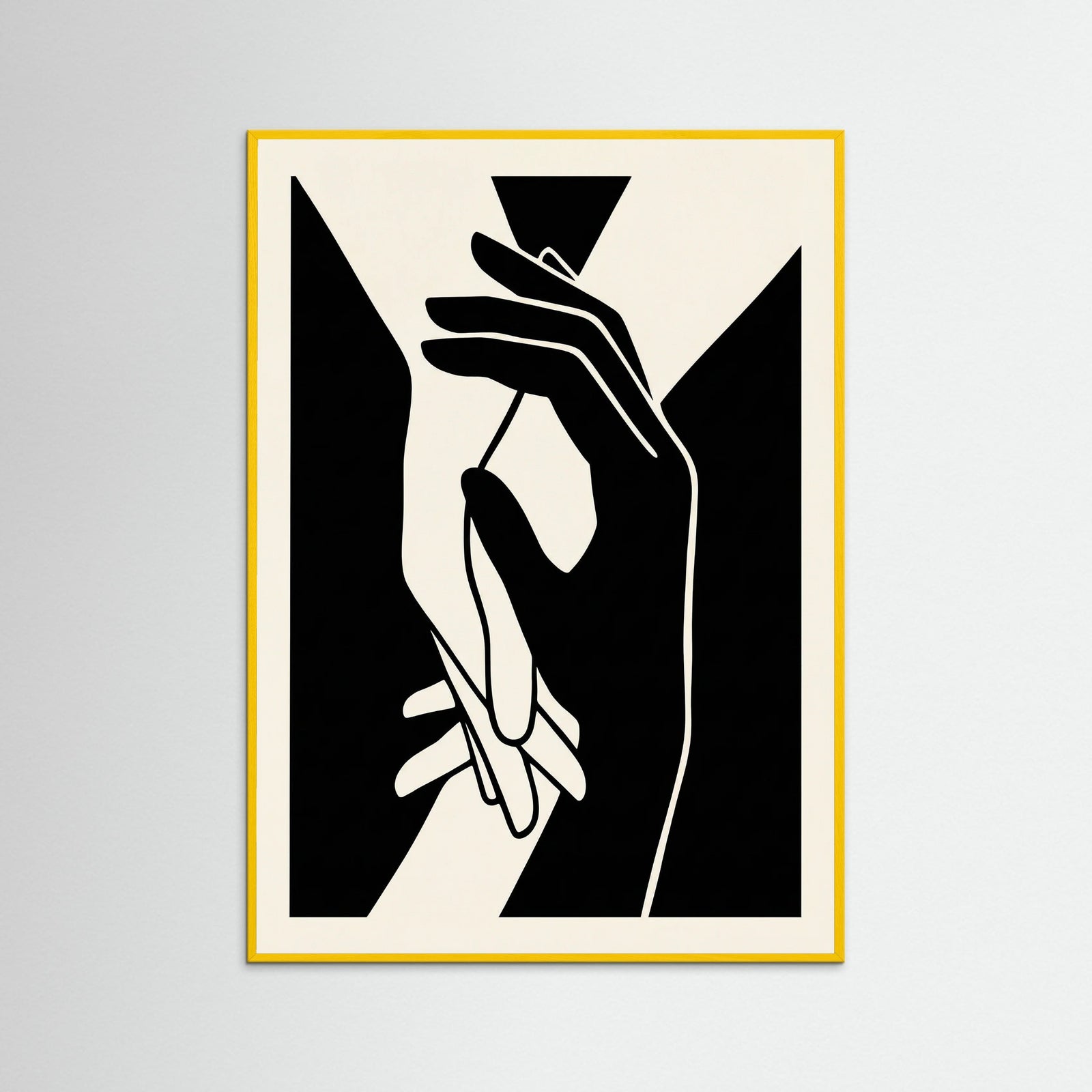 Yellow Wood Cubist Embrace