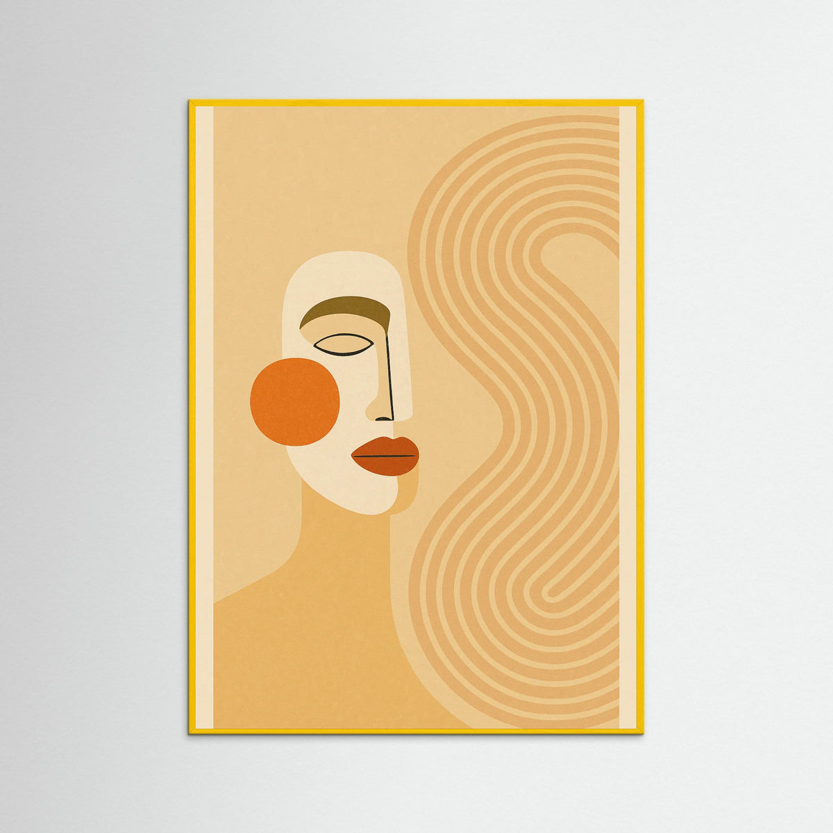 Yellow Wood Curved Contours