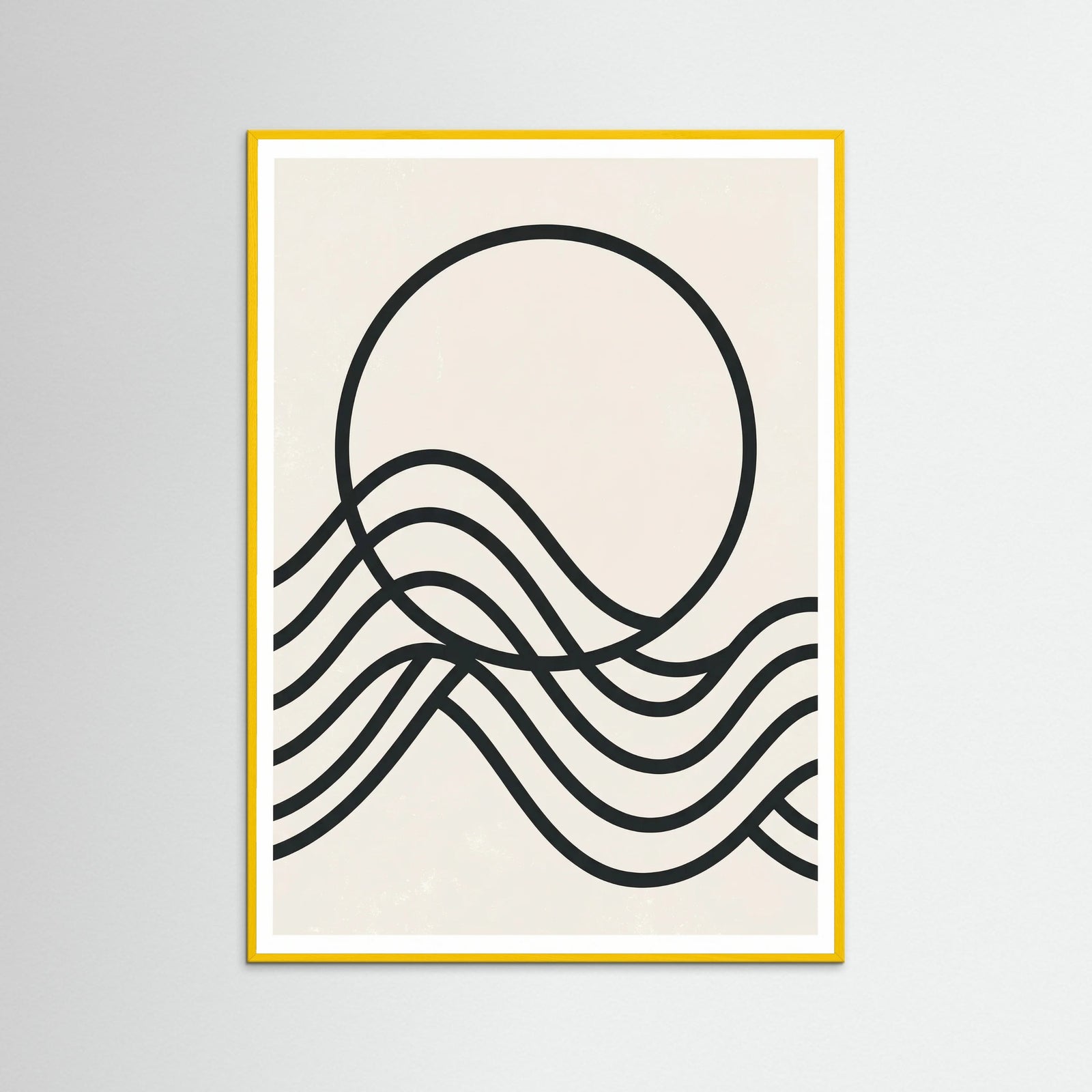 Yellow Wood Curved Rhythms