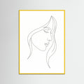Yellow Wood Curved Silhouette