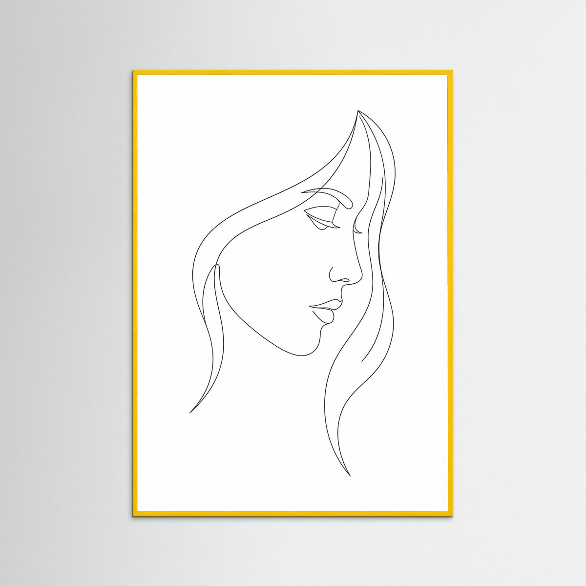Yellow Wood Curved Silhouette