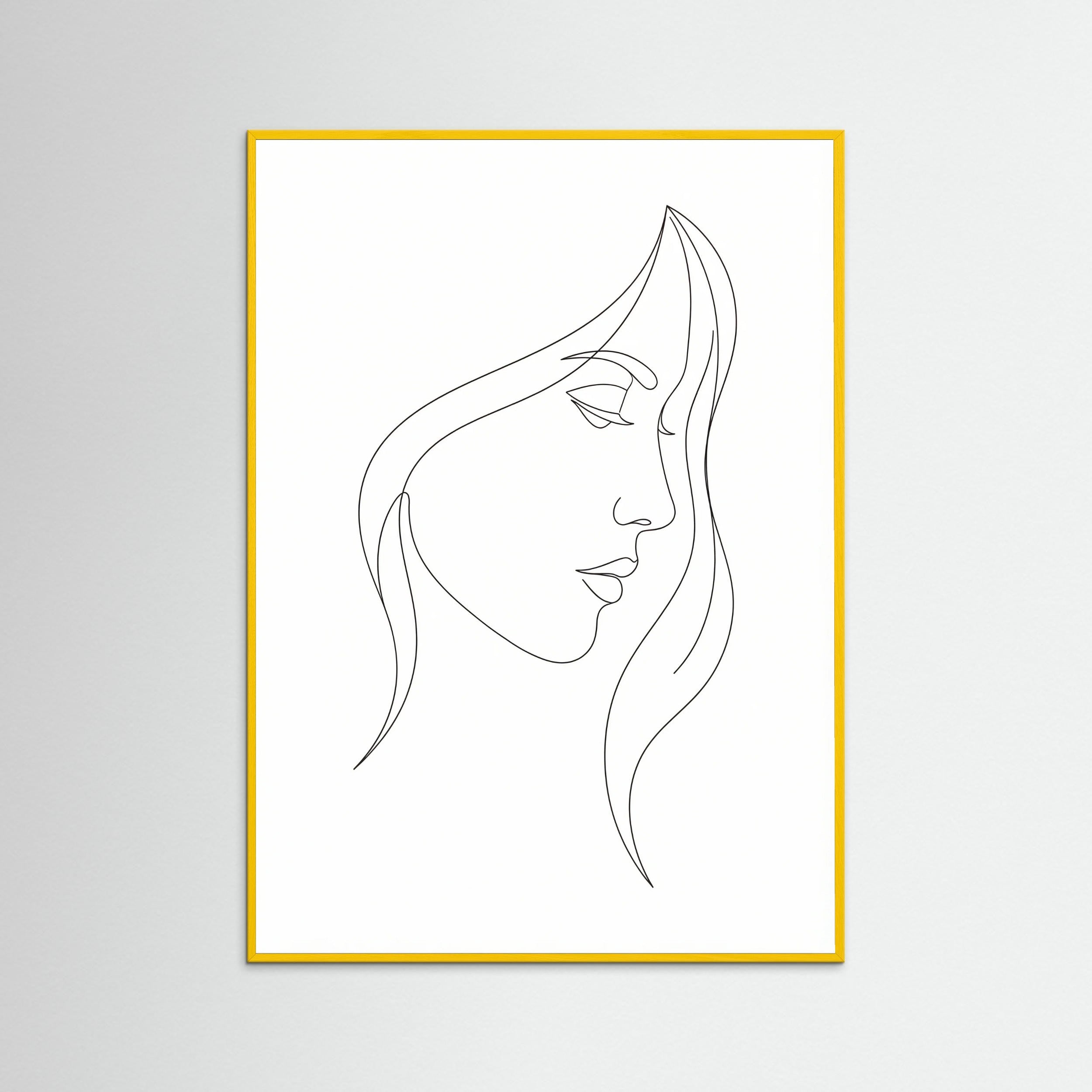 Yellow Wood Curved Silhouette