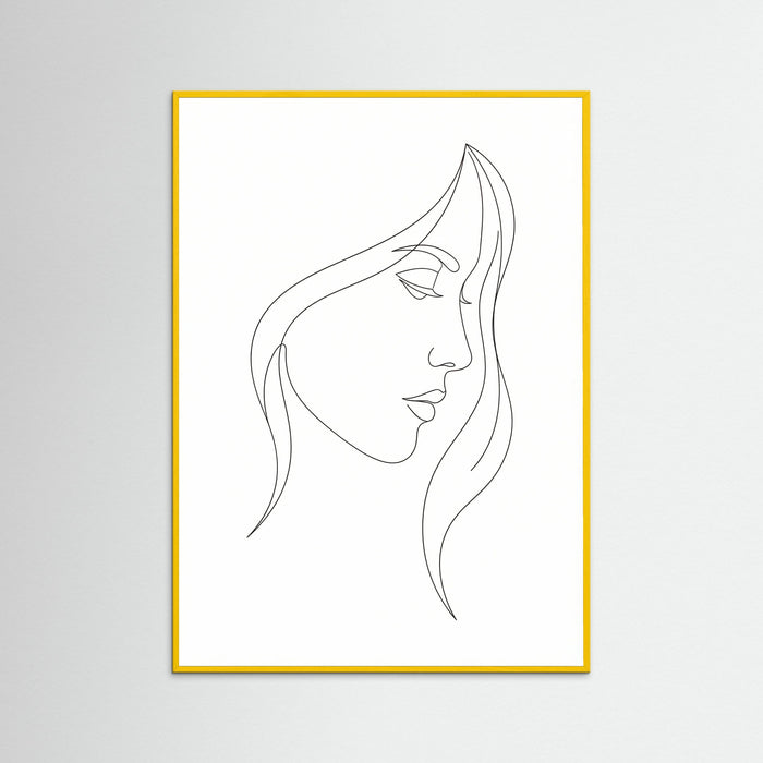 Yellow Wood Curved Silhouette