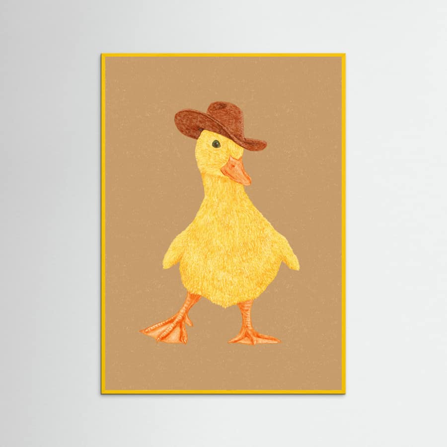 Póster Daphne the Cowgirl Duckling – póster e impresión artística