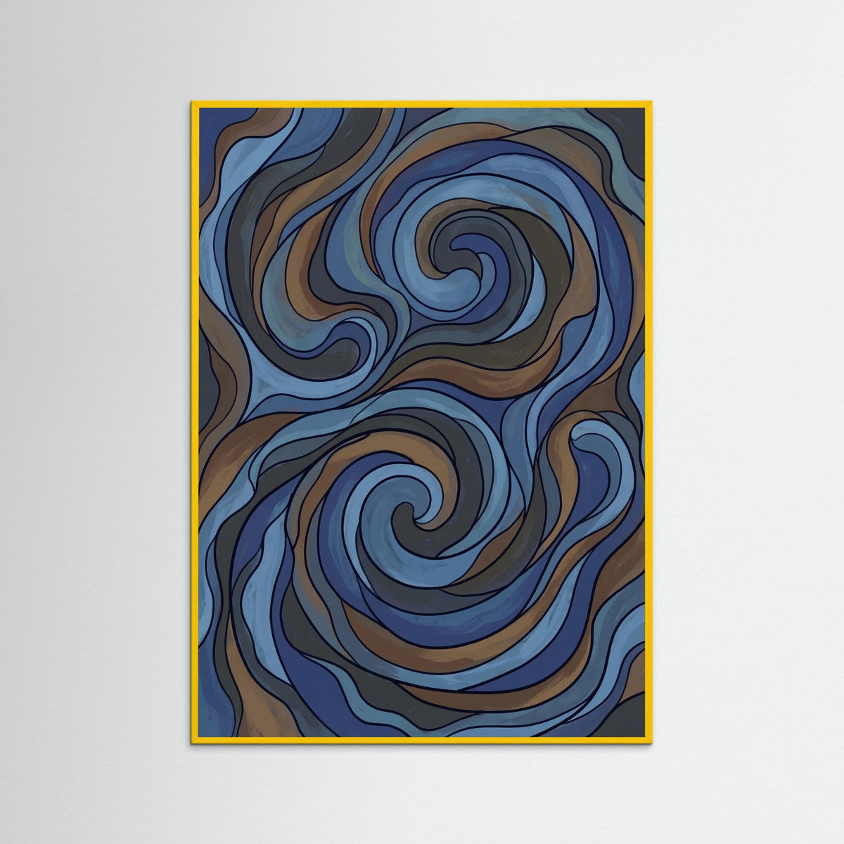 Yellow Wood Deep Blue Fragments