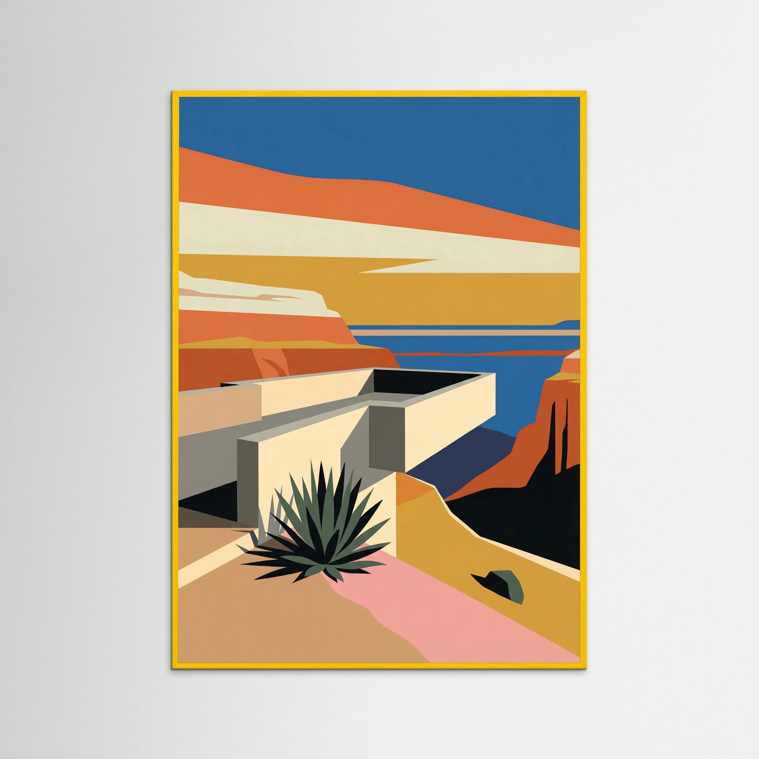 Yellow Wood Desert Modern View