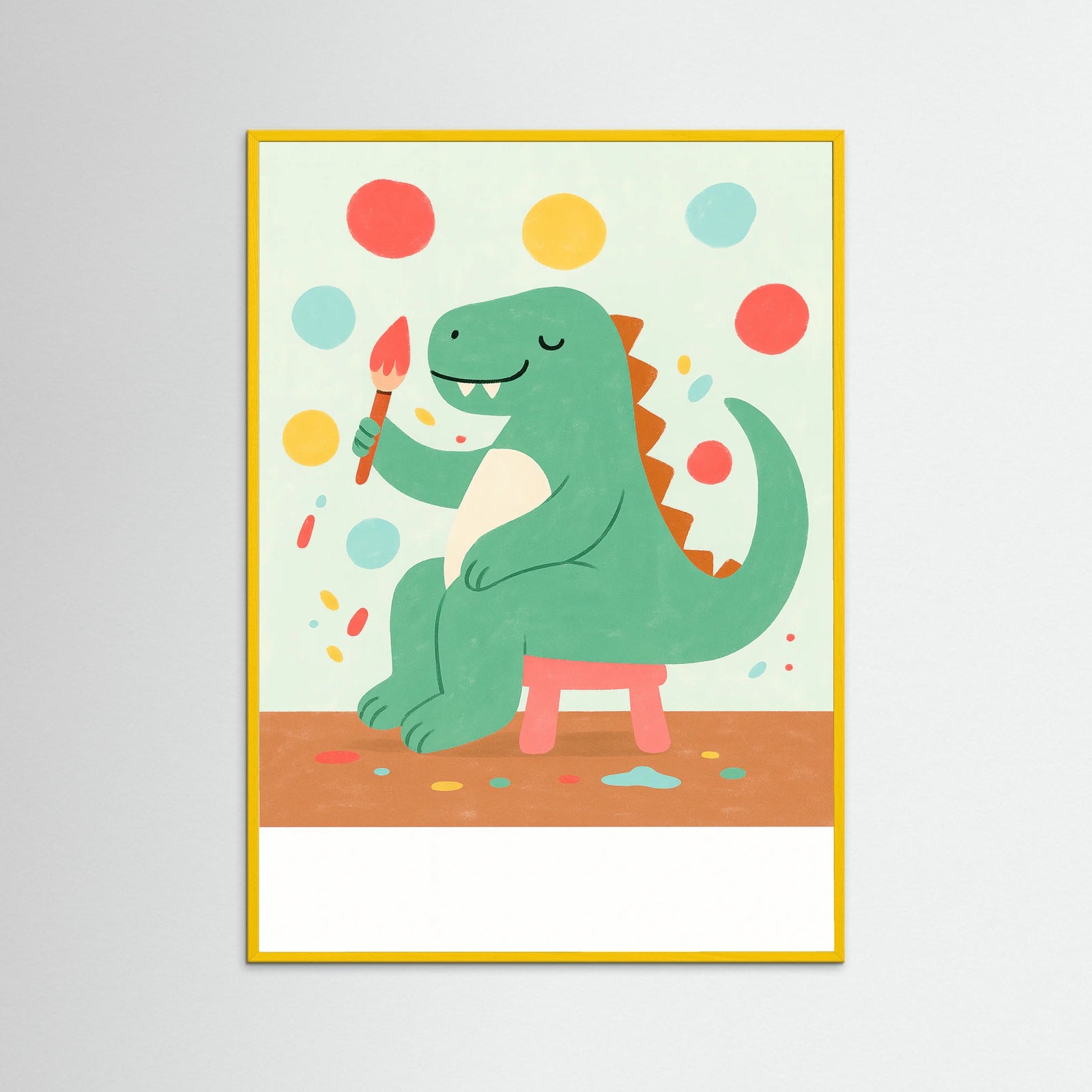 Yellow Wood Dino Painter