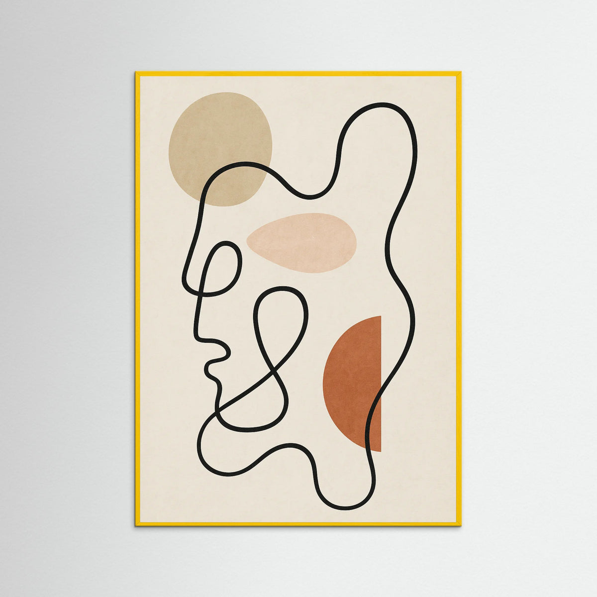 Yellow Wood Dreamlike Outline