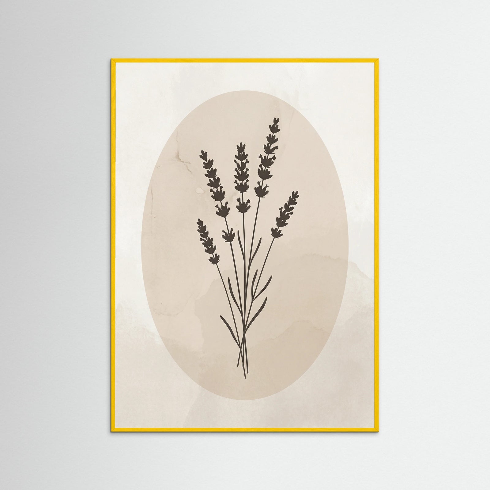 Yellow Wood Dried Bloom Silhouette