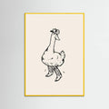 Yellow Wood Duck wearing Western Boots Poster
