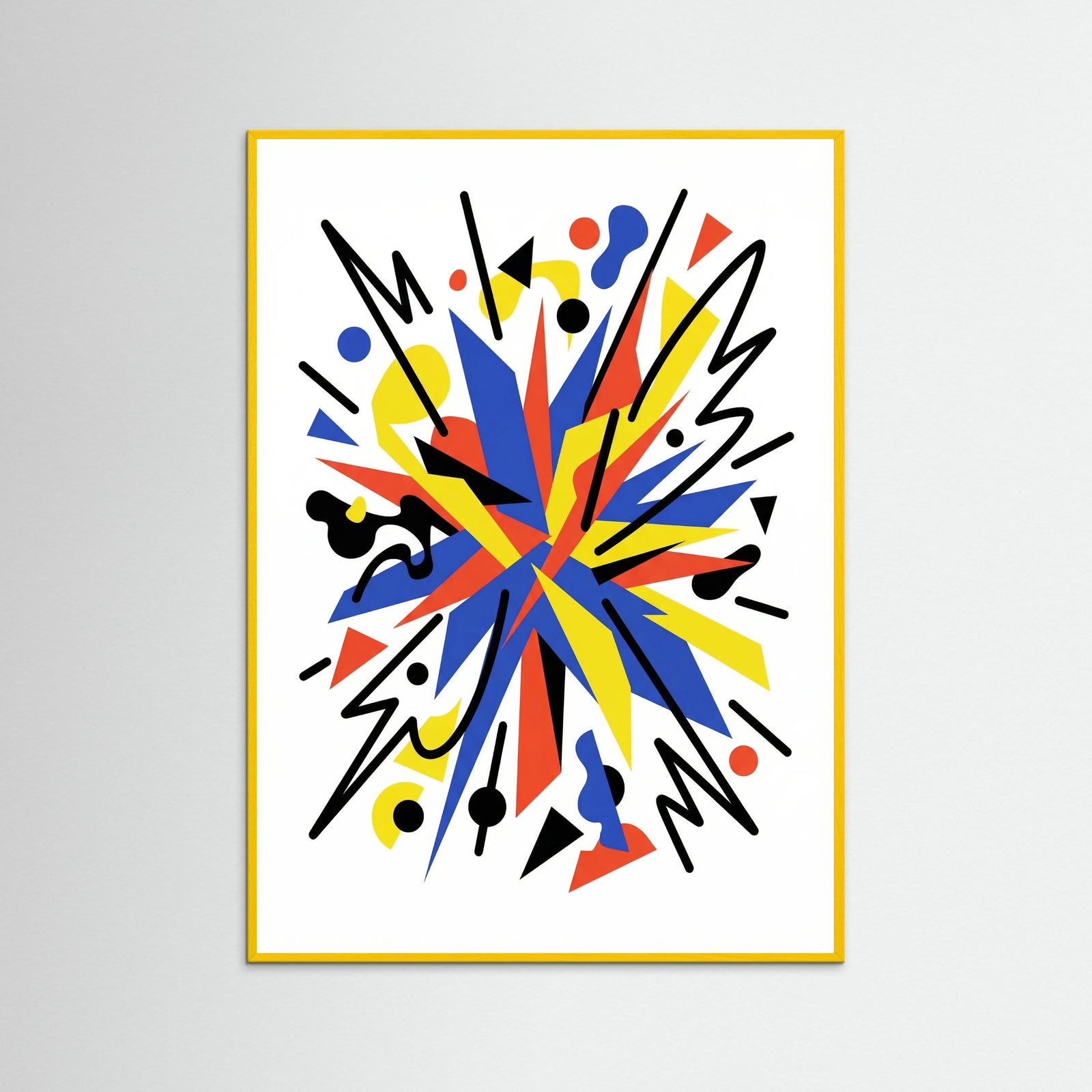 Yellow Wood Dynamic Abstract Symphony