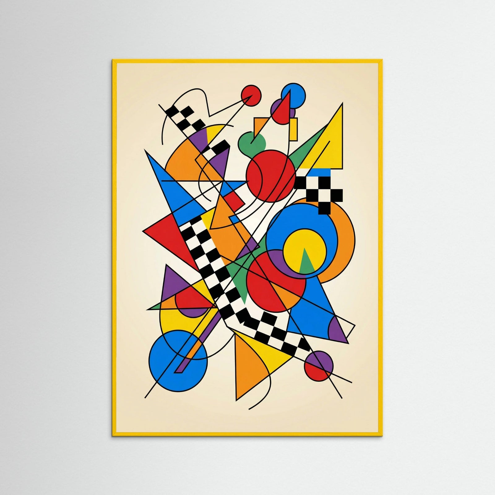 Yellow Wood Dynamic Abstraction Beige