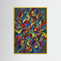 Yellow Wood Dynamic Abstraction Beige