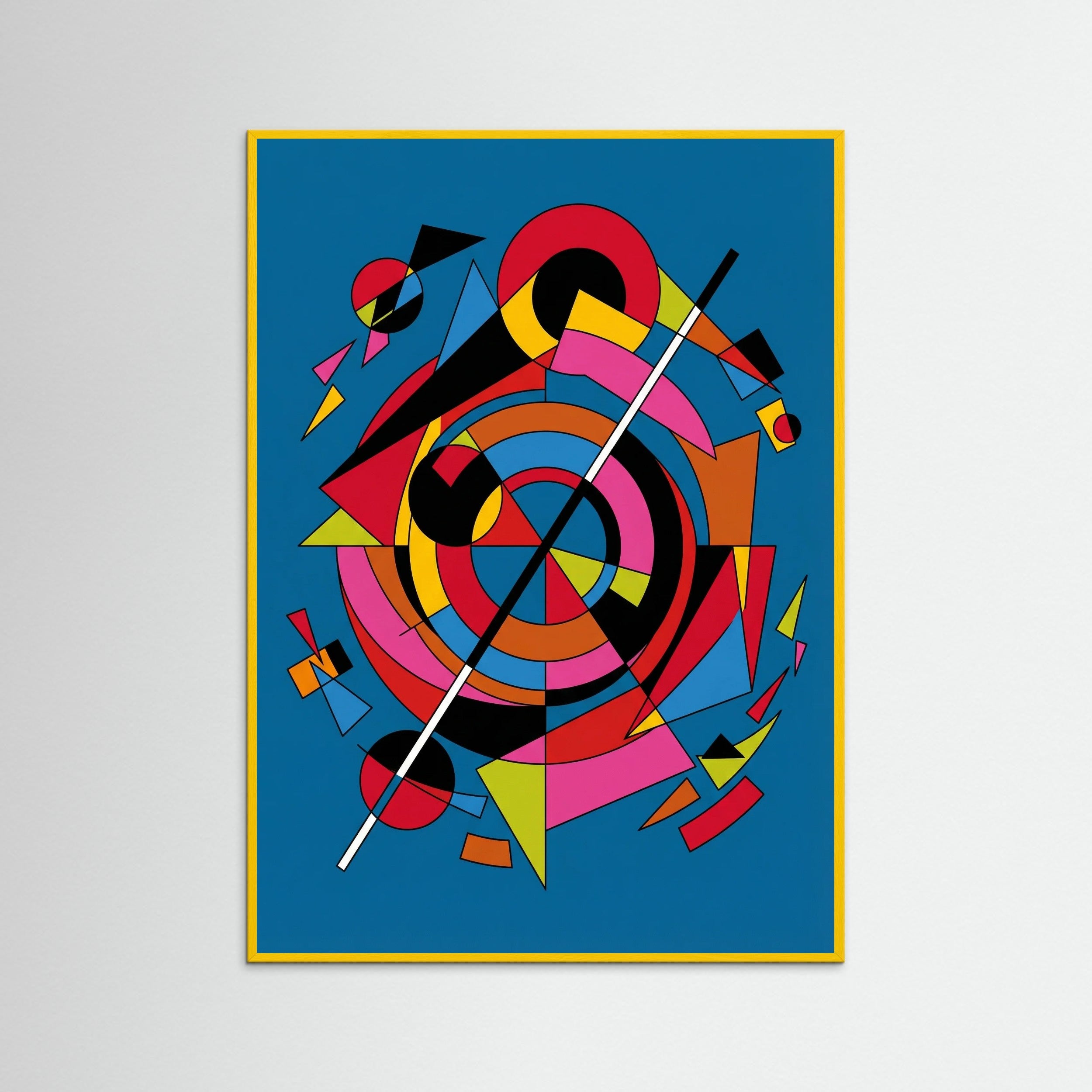 Yellow Wood Dynamic Abstraction Blue