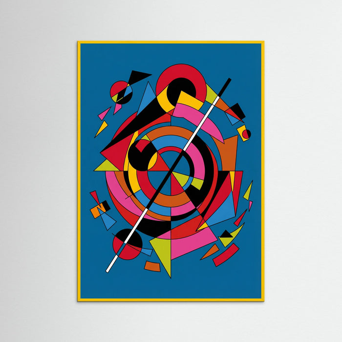 Yellow Wood Dynamic Abstraction Blue