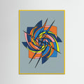 Yellow Wood Dynamic Abstraction Gray