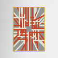 Yellow Wood Dynamic Crimson Lines