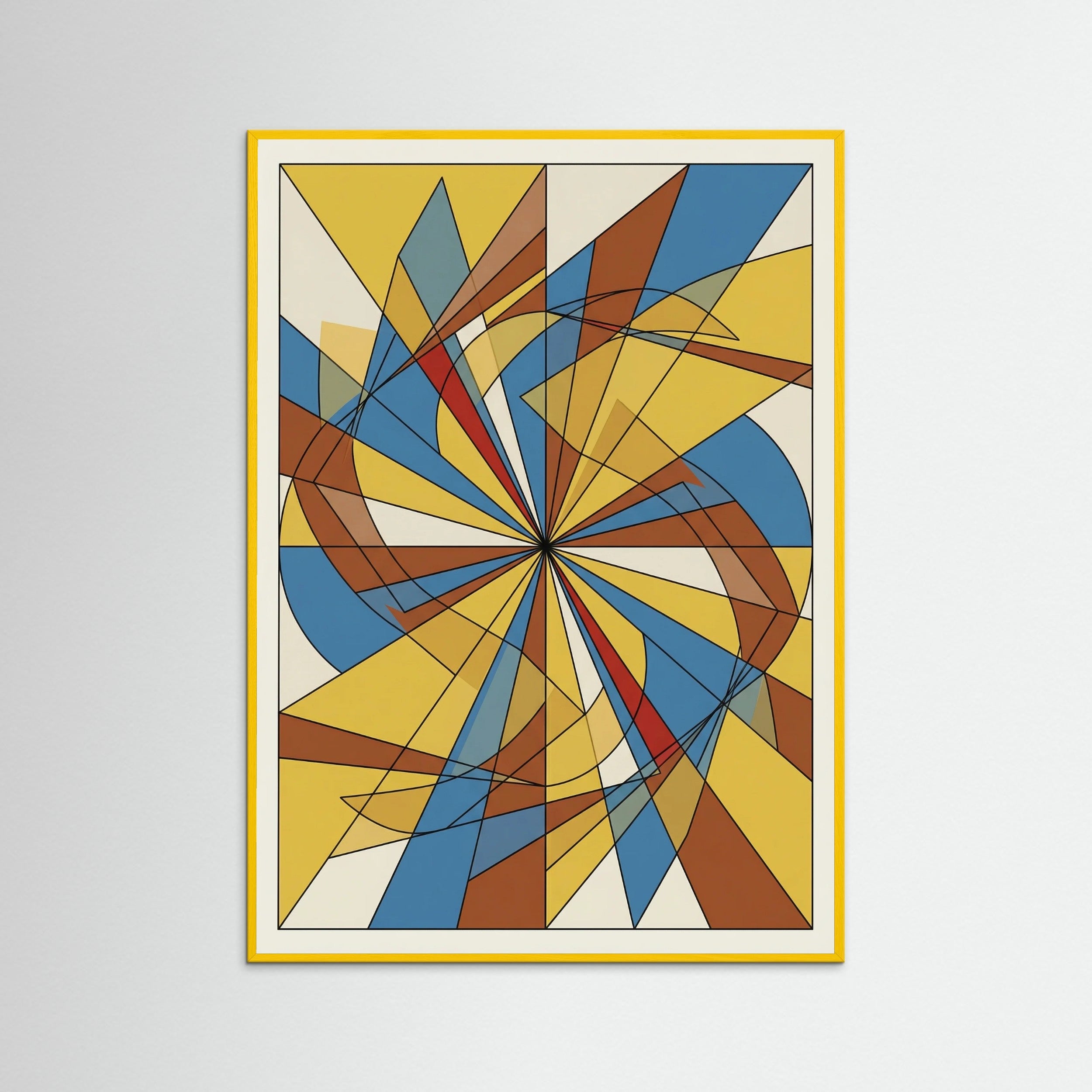 Yellow Wood Dynamic Geometric Forms