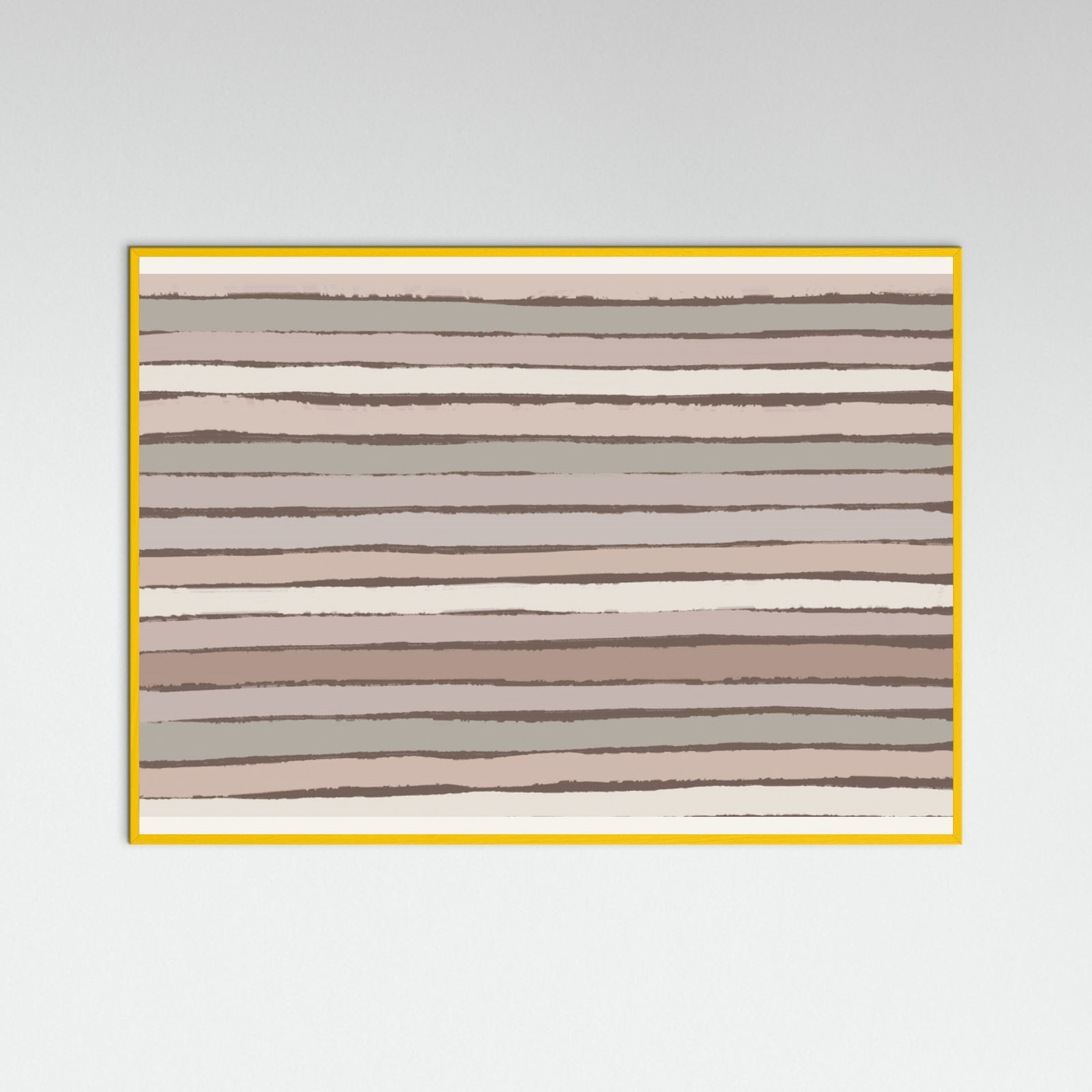Yellow Wood Earthy Stripes Poster