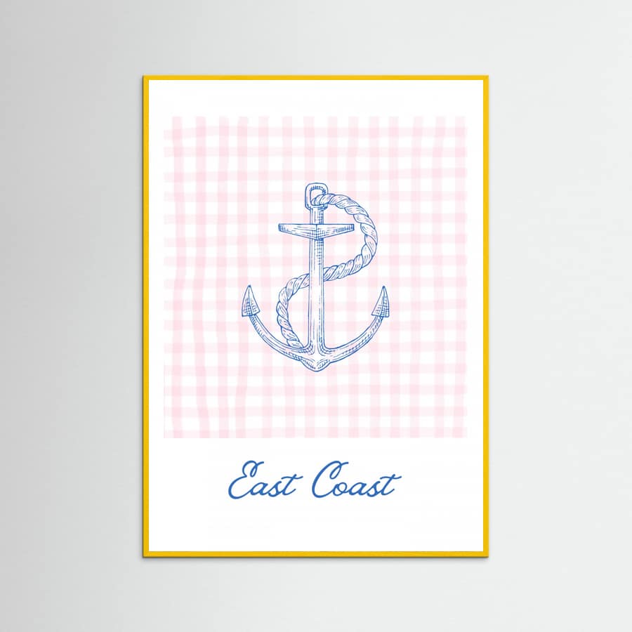 East Coast Anchor Poster – plakat og kunsttryk