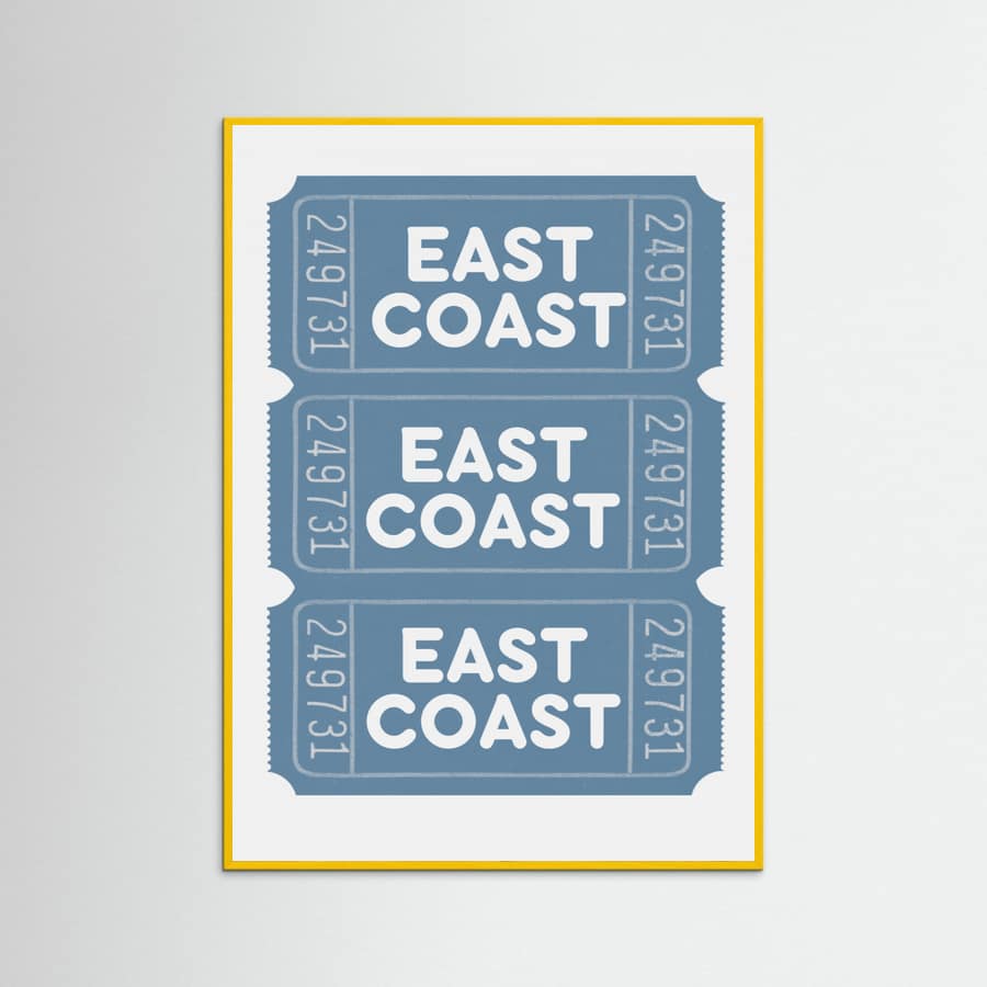 East Coast Tickets Poster – poster and art print