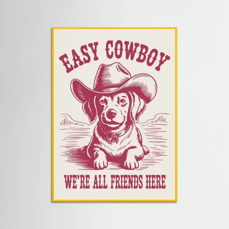 Easy Cowboy Poster – poster och konsttryck