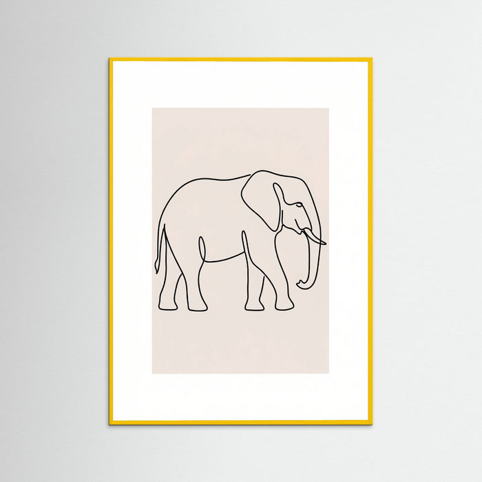 Yellow Wood Elegant Line Fauna
