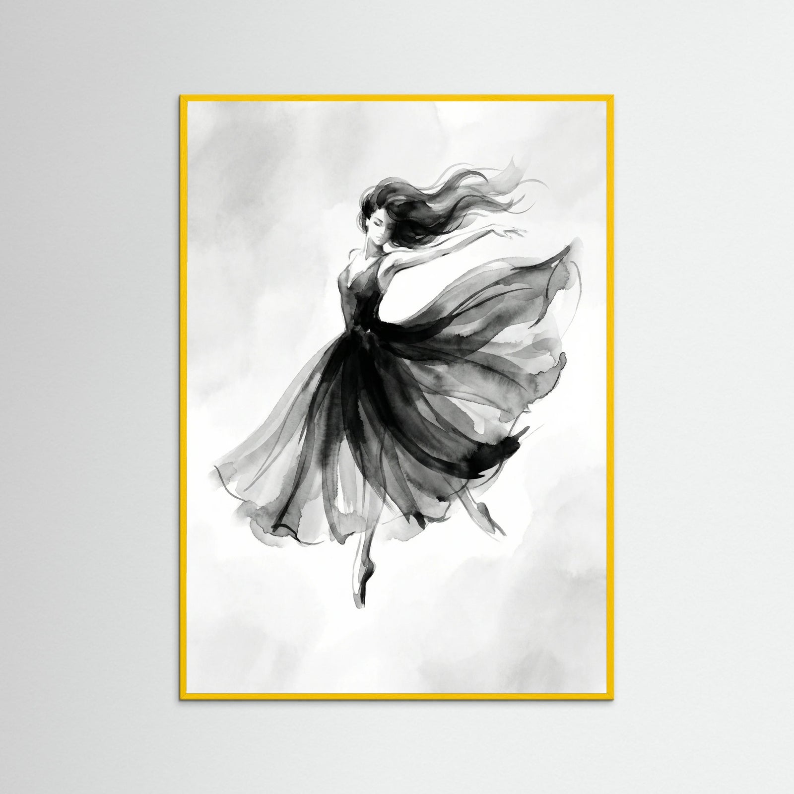 Yellow Wood Elegant Silhouette