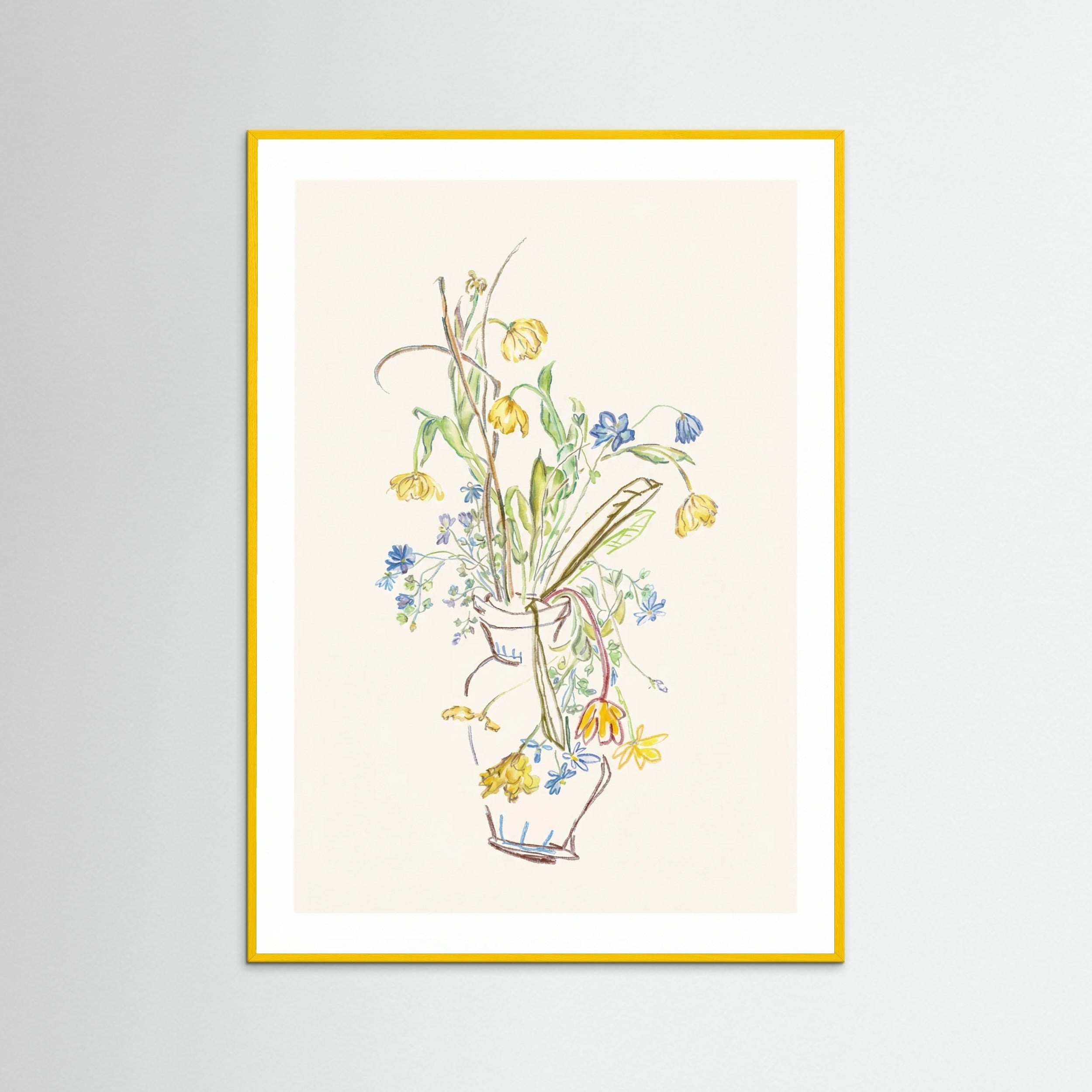 Yellow Wood Ephemeral Blossom Sketch