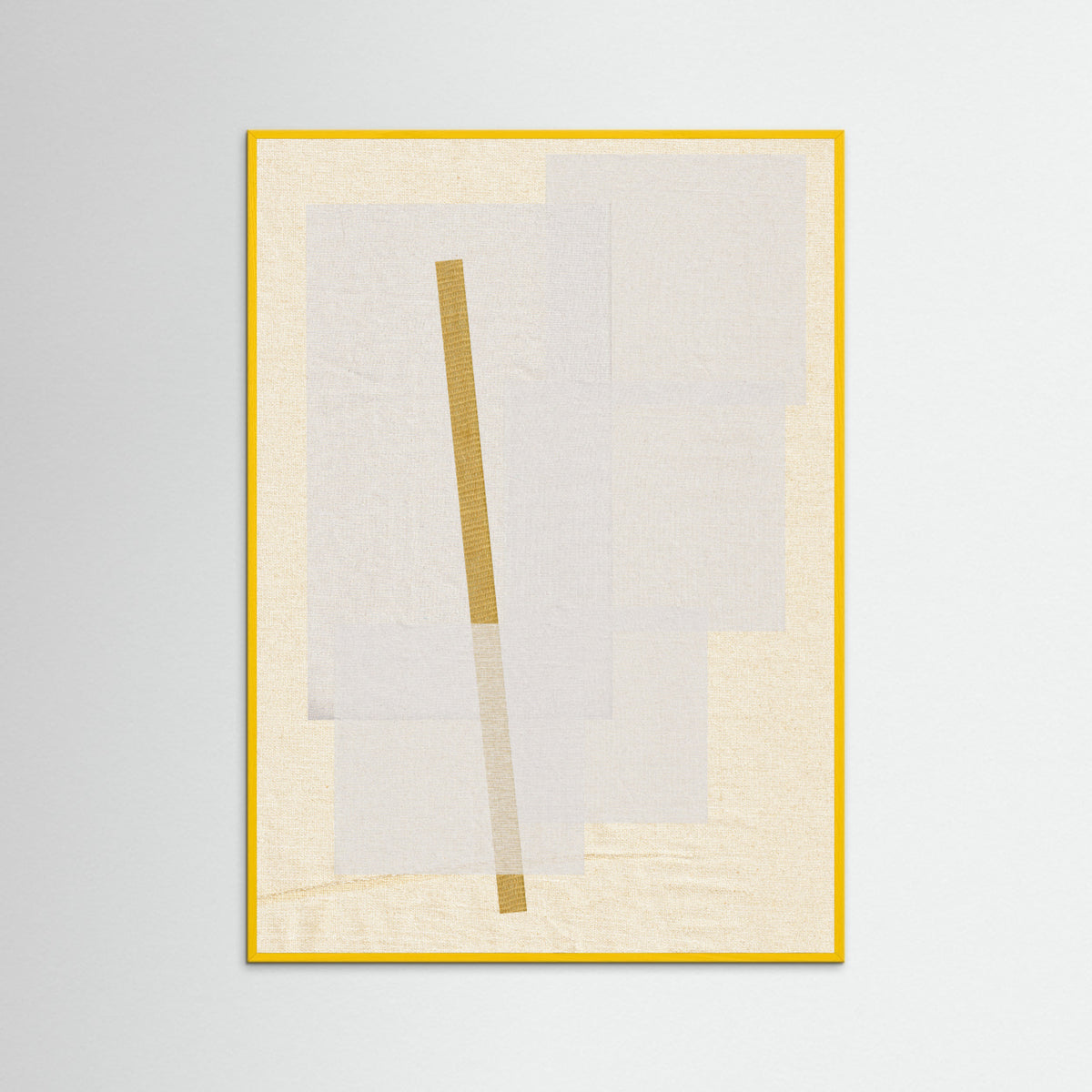Yellow Wood Fabric Pattern Collage No.3 Poster