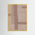 Yellow Wood Fabric Pattern Collage No.5 Poster
