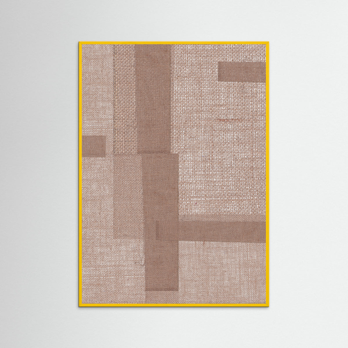 Yellow Wood Fabric Pattern Collage No.5 Poster