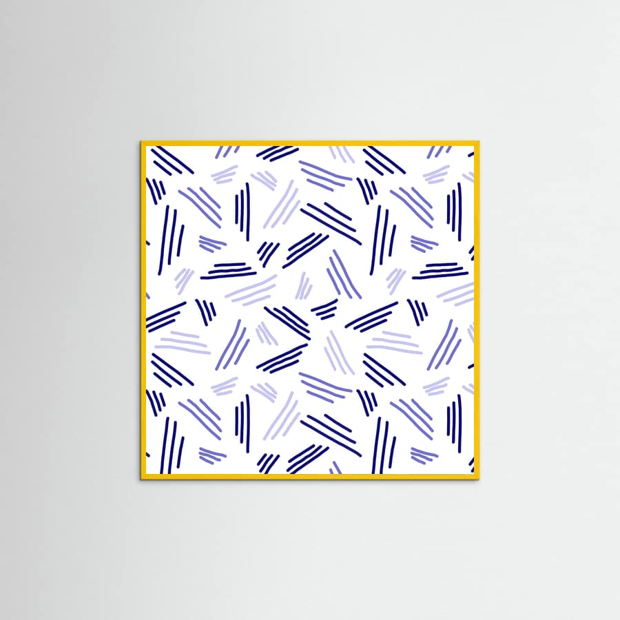 Falling Triple Lines Navy Blue -juliste – juliste ja taidepainatus