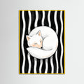 Yellow Wood Feline Embrace