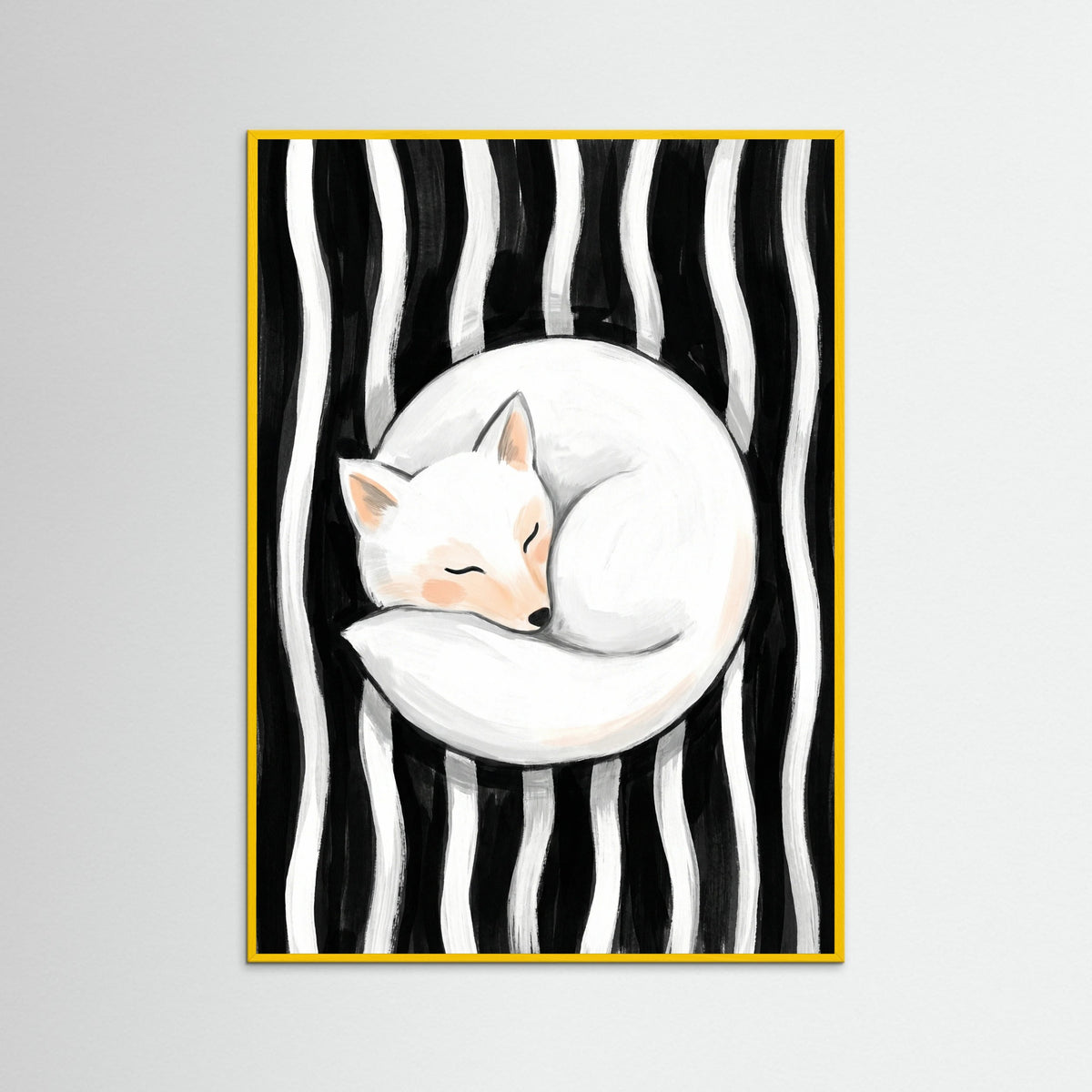 Yellow Wood Feline Embrace
