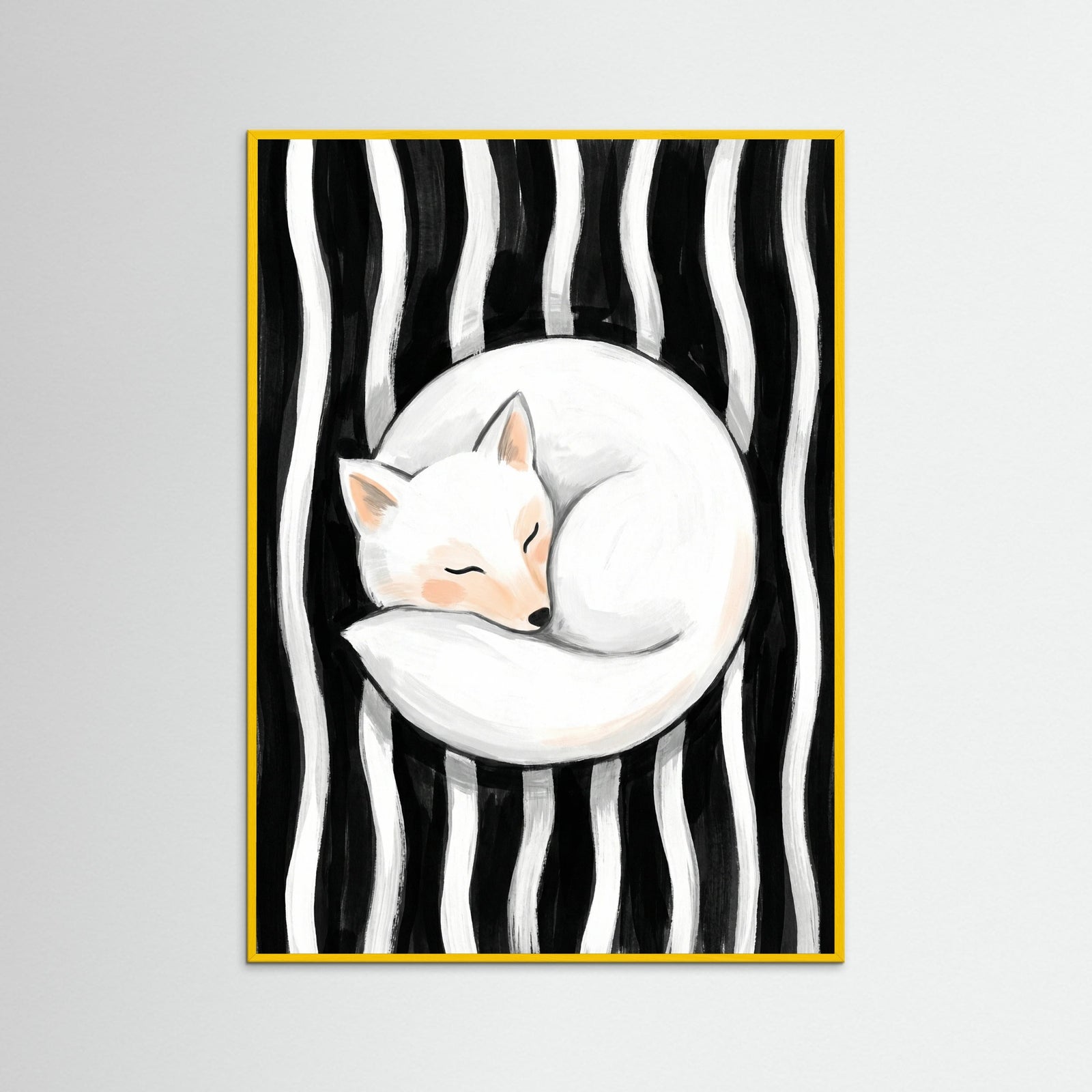 Yellow Wood Feline Embrace