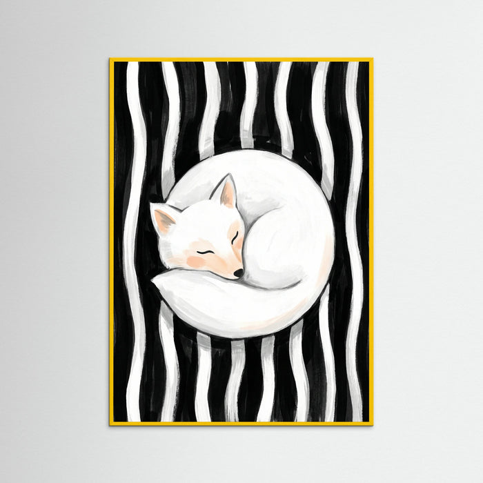 Yellow Wood Feline Embrace