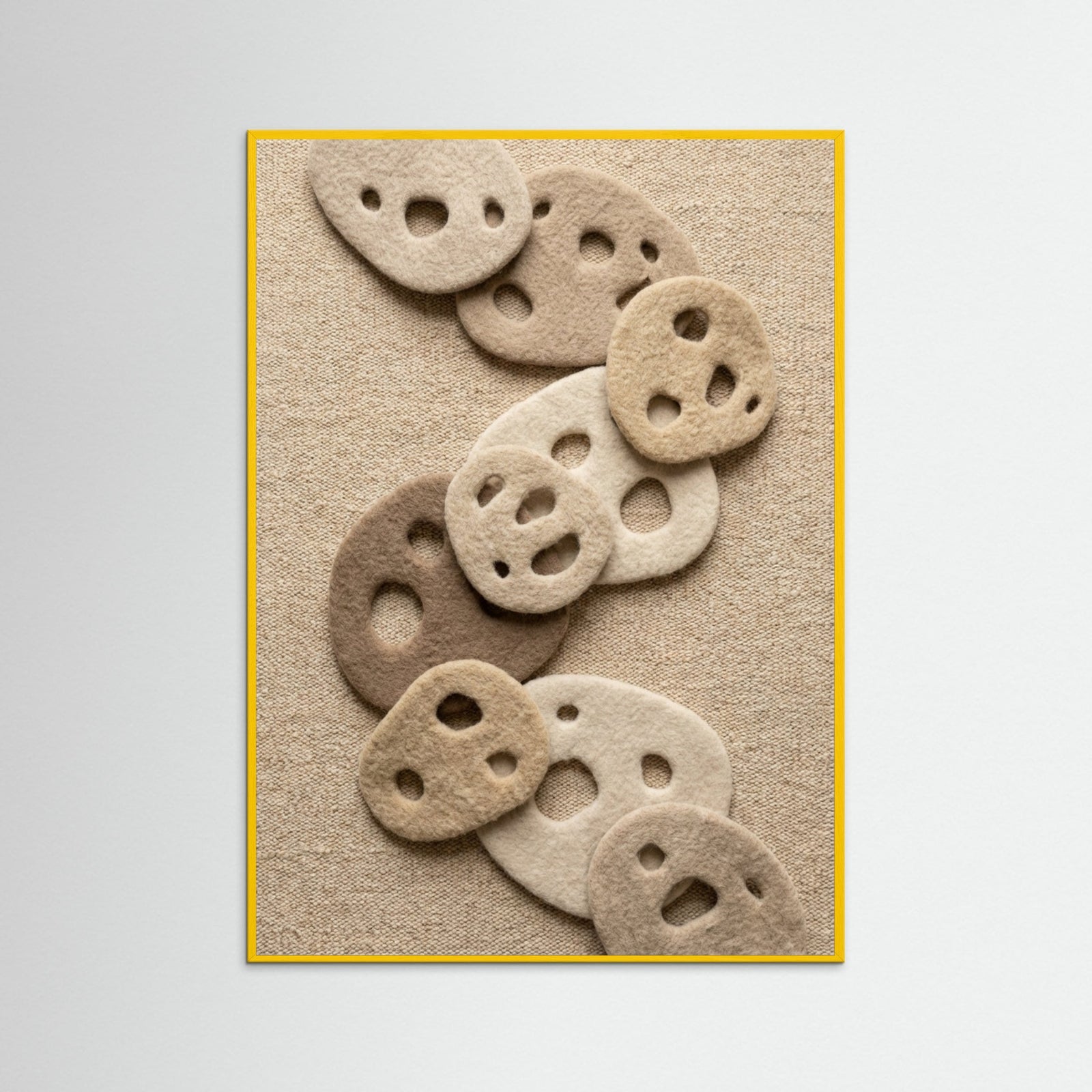 Yellow Wood Felted Contour Study