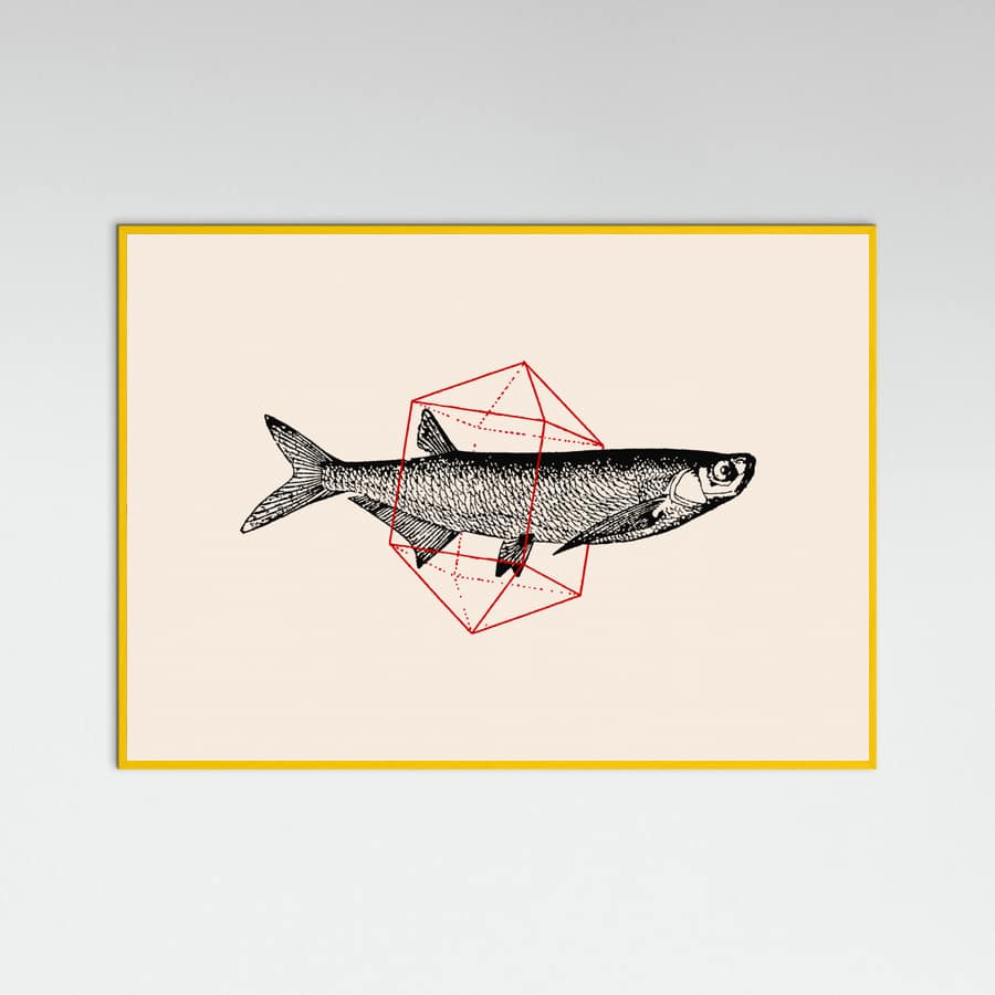 Fish In Geometrics Nº2 Poster – plakat og kunsttryk