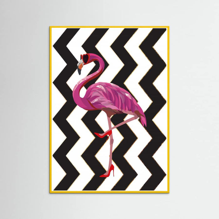 Flamingo heels Zigzag Poster – Poster und Kunstdruck
