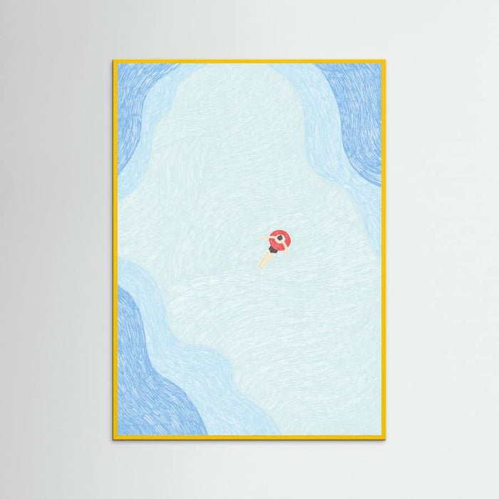 Floating in the Summer Ocean Poster – plakat og kunsttryk