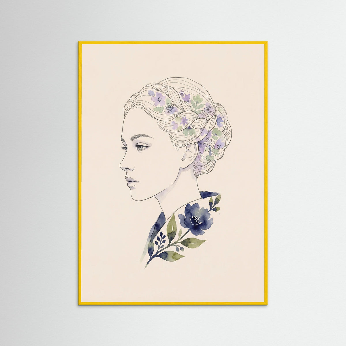 Yellow Wood Floral Contemplation