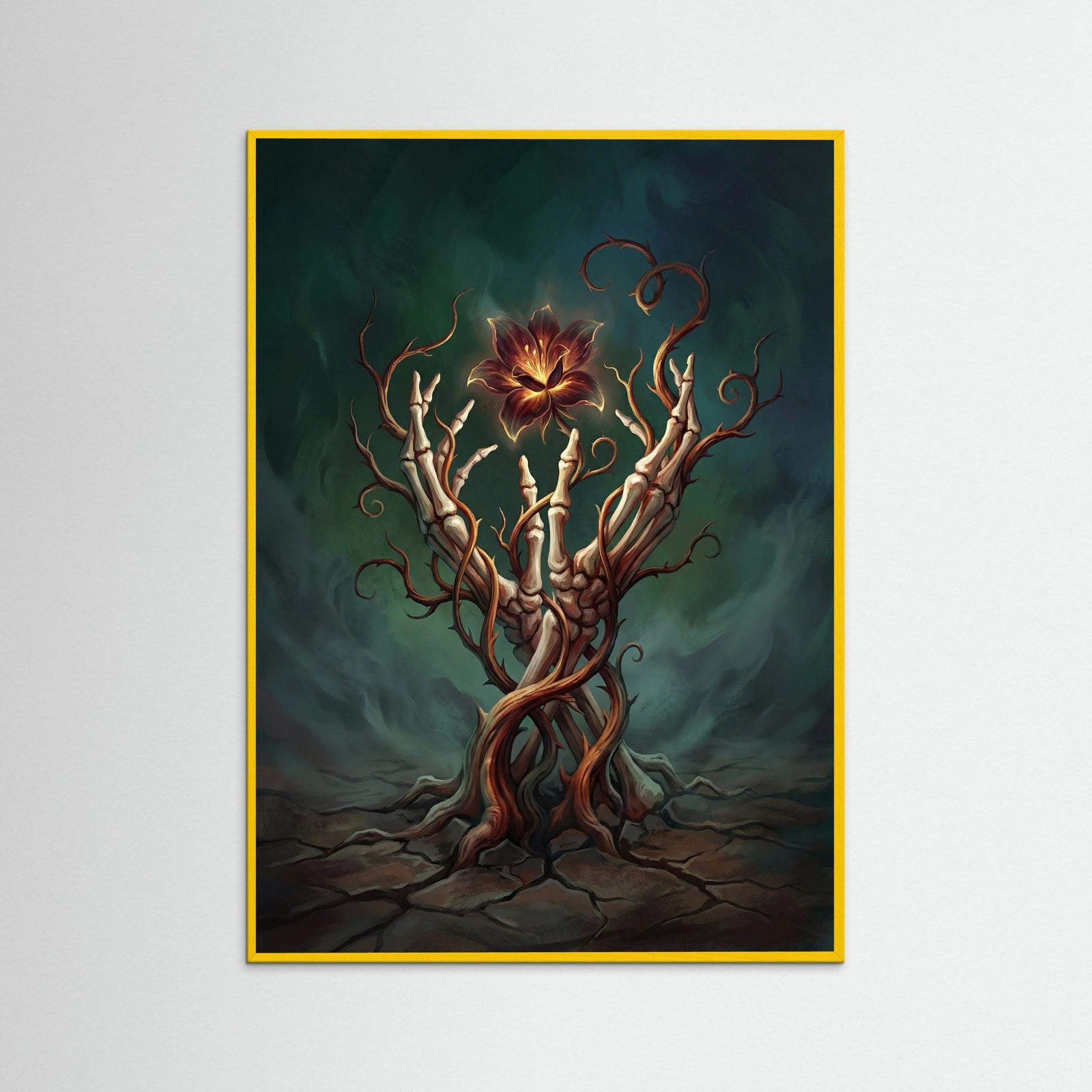 Yellow Wood Floral Enigma Blue