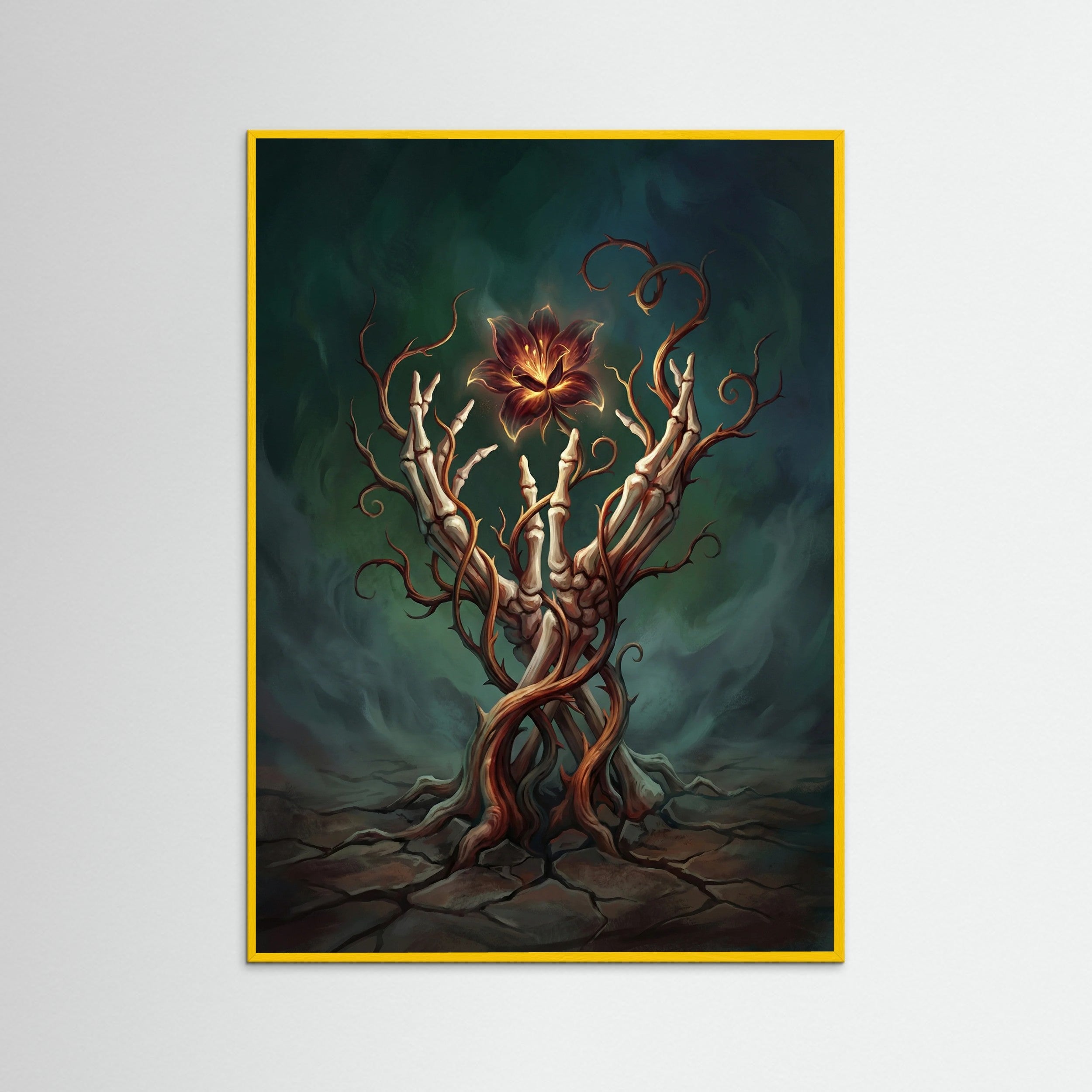 Yellow Wood Floral Enigma Blue