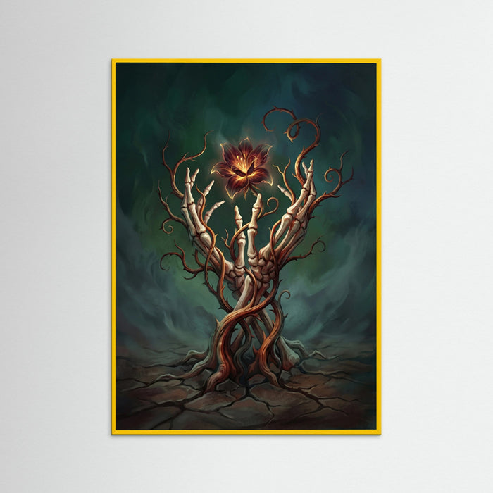 Yellow Wood Floral Enigma Blue