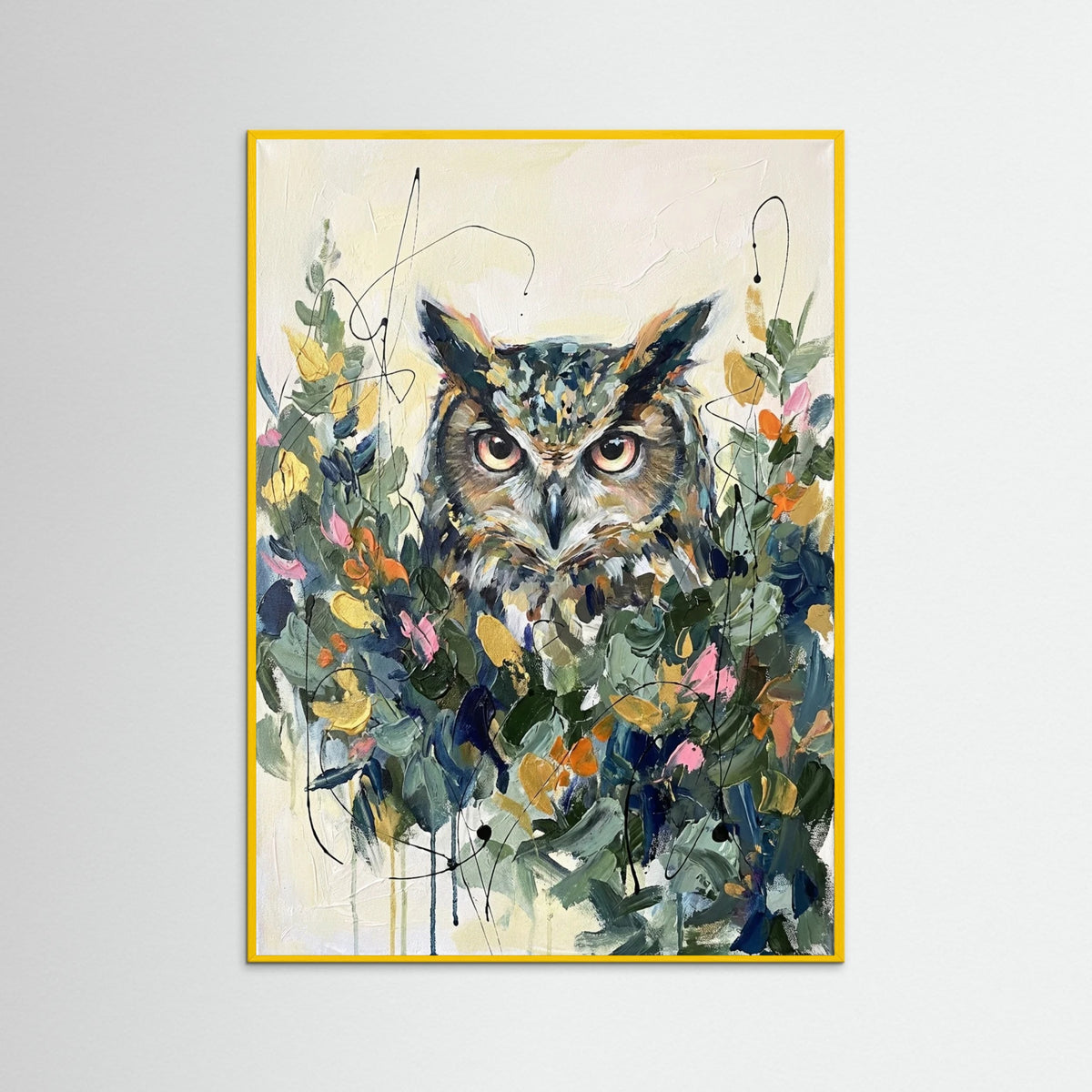 Yellow Wood Floral Gaze